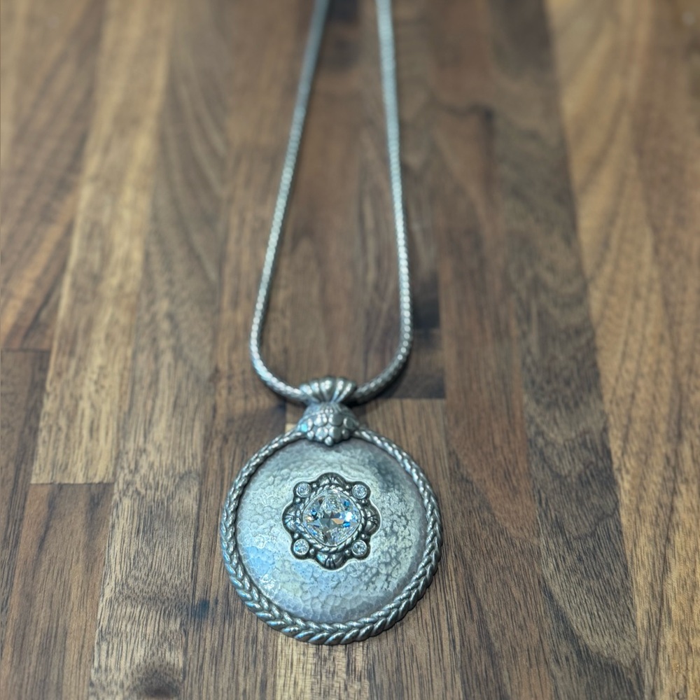 Brighton Silver Necklace with Gold Accents